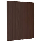 Pannello per tetto 36 pcs Marrone 60 x 45 cm Acciaio zincato