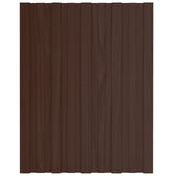 Pannello per tetto 36 pcs Marrone 60 x 45 cm Acciaio zincato