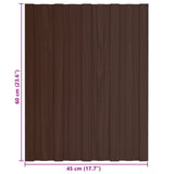 Pannello per tetto 36 pcs Marrone 60 x 45 cm Acciaio zincato