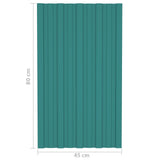 Pannello per tetto 36 pcs Verde 80 x 45 cm Acciaio zincato