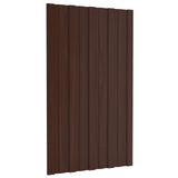 Pannello per tetto 36 pcs Marrone 80 x 45 cm Acciaio zincato