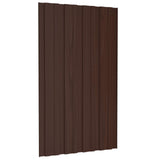 Pannello per tetto 36 pcs Marrone 80 x 45 cm Acciaio zincato