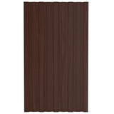 Pannello per tetto 36 pcs Marrone 80 x 45 cm Acciaio zincato
