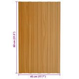 Pannello per tetto 12 pcs Naturale 80 x 45 cm Acciaio zincato