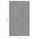 Pannello per tetto 36 pcs Argento 80 x 45 cm Acciaio zincato