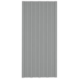 Pannello per tetto 36 pcs Grigio 100 x 45 cm Acciaio zincato