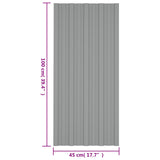 Pannello per tetto 36 pcs Grigio 100 x 45 cm Acciaio zincato