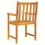 Sedie da giardino 2 pcs Naturale Legno di Acacia Massello