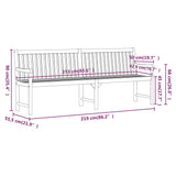 Panchine da giardino 1-Numero di posti 219 x 55,5 x 90 cm