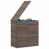 Contenitore da Giardino in Rattan PE 100x49x103,5 cm Marrone
