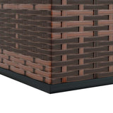 Contenitore da Giardino in Rattan PE 100x49x103,5 cm Marrone