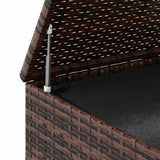 Contenitore da Giardino in Rattan PE 100x49x103,5 cm Marrone