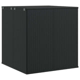 Contenitore da Giardino in Rattan PE 100x97,5x104 cm Nero