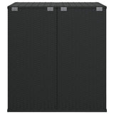 Contenitore da Giardino in Rattan PE 100x97,5x104 cm Nero