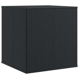 Contenitore da Giardino in Rattan PE 100x97,5x104 cm Nero