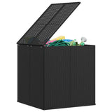 Contenitore da Giardino in Rattan PE 100x97,5x104 cm Nero