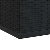 Contenitore da Giardino in Rattan PE 100x97,5x104 cm Nero