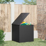 Contenitore da Giardino in Rattan PE 100x97,5x104 cm Nero