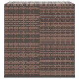 Contenitore da Giardino in Rattan PE 100x97,5x104 cm Marrone