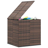 Contenitore da Giardino in Rattan PE 100x97,5x104 cm Marrone