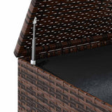 Contenitore da Giardino in Rattan PE 100x97,5x104 cm Marrone