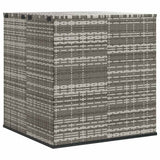 Contenitore da Giardino in Rattan PE 100x97,5x104 cm Grigio