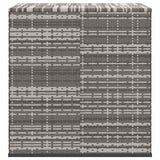 Contenitore da Giardino in Rattan PE 100x97,5x104 cm Grigio