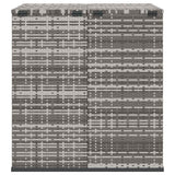 Contenitore da Giardino in Rattan PE 100x97,5x104 cm Grigio