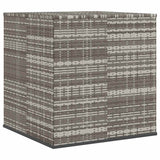 Contenitore da Giardino in Rattan PE 100x97,5x104 cm Grigio