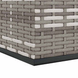 Contenitore da Giardino in Rattan PE 100x97,5x104 cm Grigio