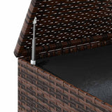 Contenitore da Giardino in Rattan PE 145x100x103 cm Marrone