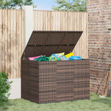 Contenitore da Giardino in Rattan PE 145x100x103 cm Marrone