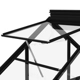 Serra in Vetro Antracite 155x103x191 cm Telaio in Alluminio