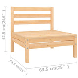 Set Divani da Giardino 4 pz in Legno Massello di Pino