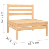 Set Divani da Giardino 4 pz in Legno Massello di Pino