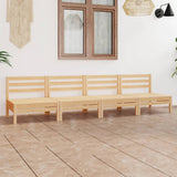 Set Divani da Giardino 4 pz in Legno Massello di Pino