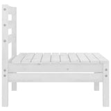 Set Divani da Giardino 4 pz Bianco in Legno Massello di Pino