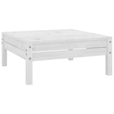Set Divani da Giardino 7 pz Bianco in Legno Massello di Pino