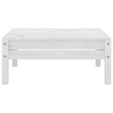 Set Divani da Giardino 7 pz Bianco in Legno Massello di Pino