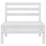 Set Divani da Giardino 8 pz Bianco in Legno Massello di Pino