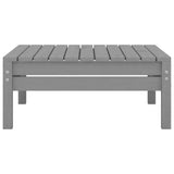 Set Divani da Giardino 4 pz Grigio in Legno Massello di Pino