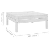Set Salotto da Giardino 5 pz in Legno Massello di Pino Bianco