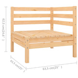 Set Salotto da Giardino 6 pz in Legno Massello di Pino