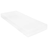 Divano Letto con Materasso 90x200 cm Bianco in Legno di Pino