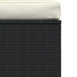 Set Divani da Giardino 4 pz con Cuscini in Polyrattan Nero