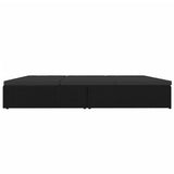 Lettino Prendisole Reclinabile con Cuscini in Polyrattan Nero