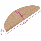 Tappeti Adesivi per Scale 15 pz 56x17x3 cm Beige