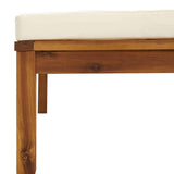 Set Divani da Giardino 10 pz con Cuscini Crema in Legno Acacia