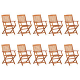Set da Pranzo da Giardino 11 pz 220x90x75 cm Massello di Acacia