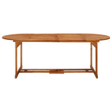 Set da Pranzo da Giardino 11 pz 220x90x75 cm Massello di Acacia